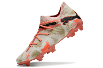 Men's Puma Future 7 Ultimate FG Firm Ground Low-Tops Football Boots - Beige/Black/Brown