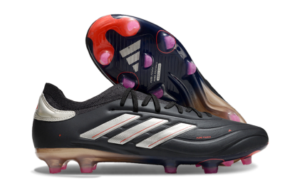 Men's Adidas Copa Pure 2 FG Firm Ground Low-Tops Football Boots - Black/White/Blue