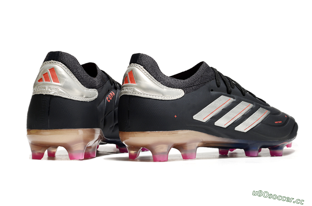Men's Adidas Copa Pure 2 FG Firm Ground Low-Tops Football Boots - Black/White/Blue 6