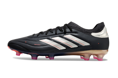 Men's Adidas Copa Pure 2 FG Firm Ground Low-Tops Football Boots - Black/White/Blue