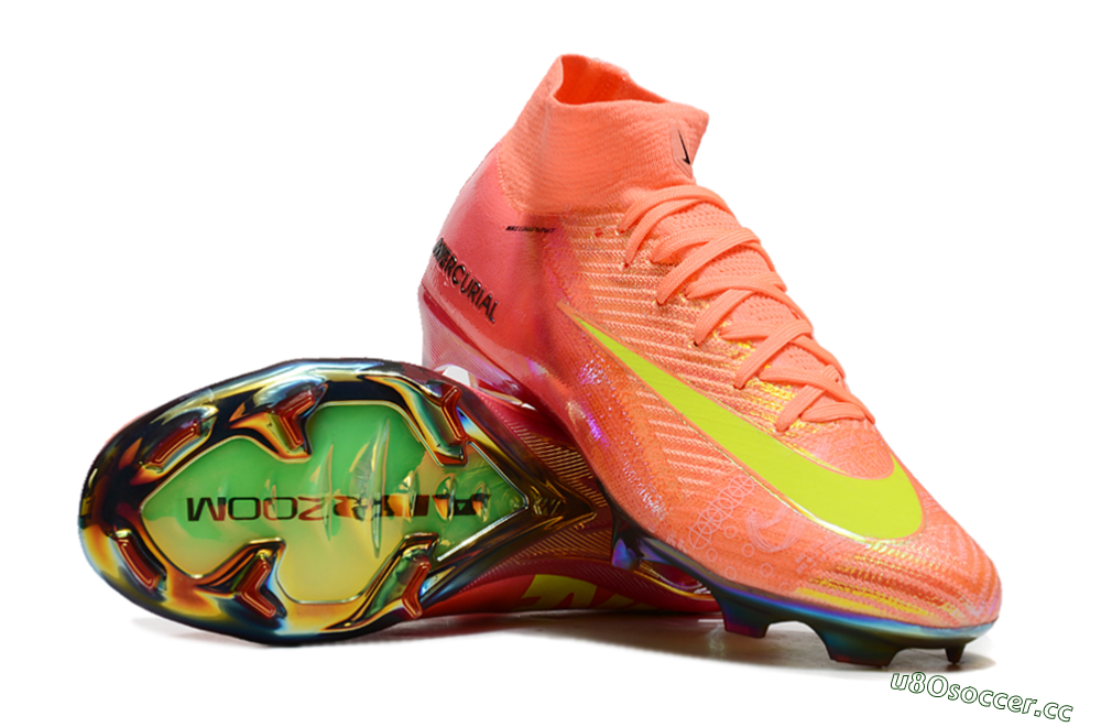 Men's Nike Air Zoom Mercurial Superfly 10 Elite FG Firm Ground High-Tops Football Boots - Orange/Yellow/Black 1