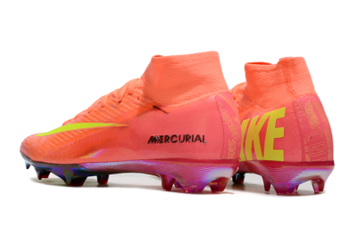 Men's Nike Air Zoom Mercurial Superfly 10 Elite FG Firm Ground High-Tops Football Boots - Orange/Yellow/Black