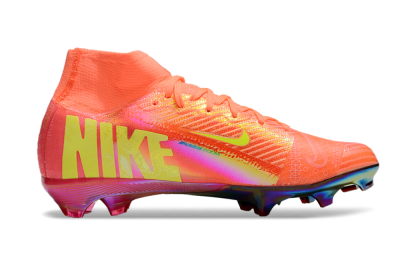 Men's Nike Air Zoom Mercurial Superfly 10 Elite FG Firm Ground High-Tops Football Boots - Orange/Yellow/Black
