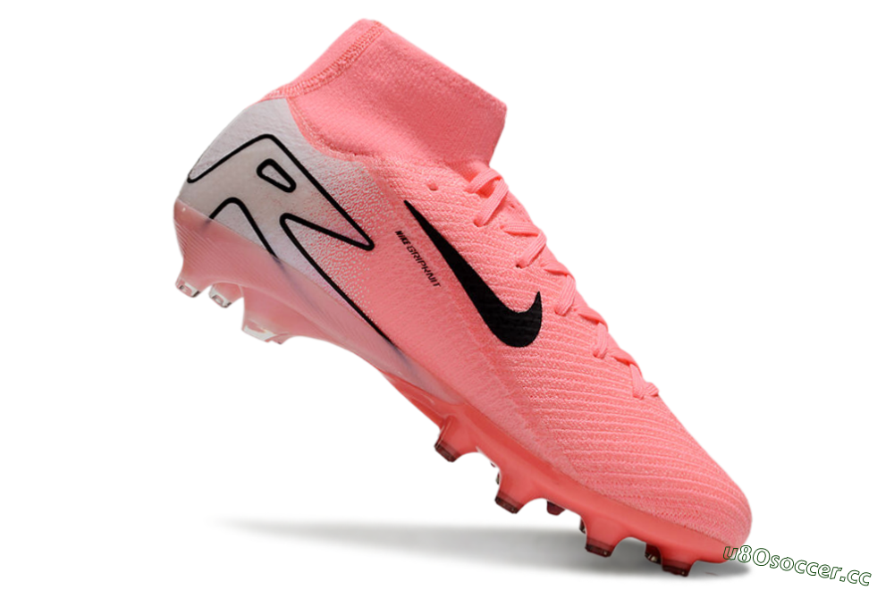 Men's Nike Air Zoom Mercurial Superfly 10 Elite AG Artificial Grass High-Tops Football Boots - Pink/White/Black 4