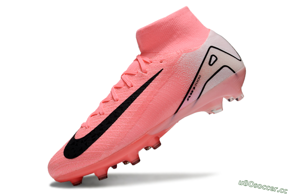 Men's Nike Air Zoom Mercurial Superfly 10 Elite AG Artificial Grass High-Tops Football Boots - Pink/White/Black 5