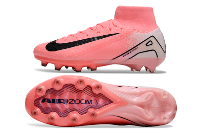 Men's Nike Air Zoom Mercurial Superfly 10 Elite AG Artificial Grass High-Tops Football Boots - Pink/White/Black