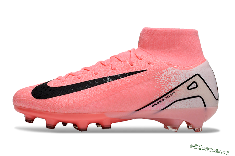 Men's Nike Air Zoom Mercurial Superfly 10 Elite AG Artificial Grass High-Tops Football Boots - Pink/White/Black 0