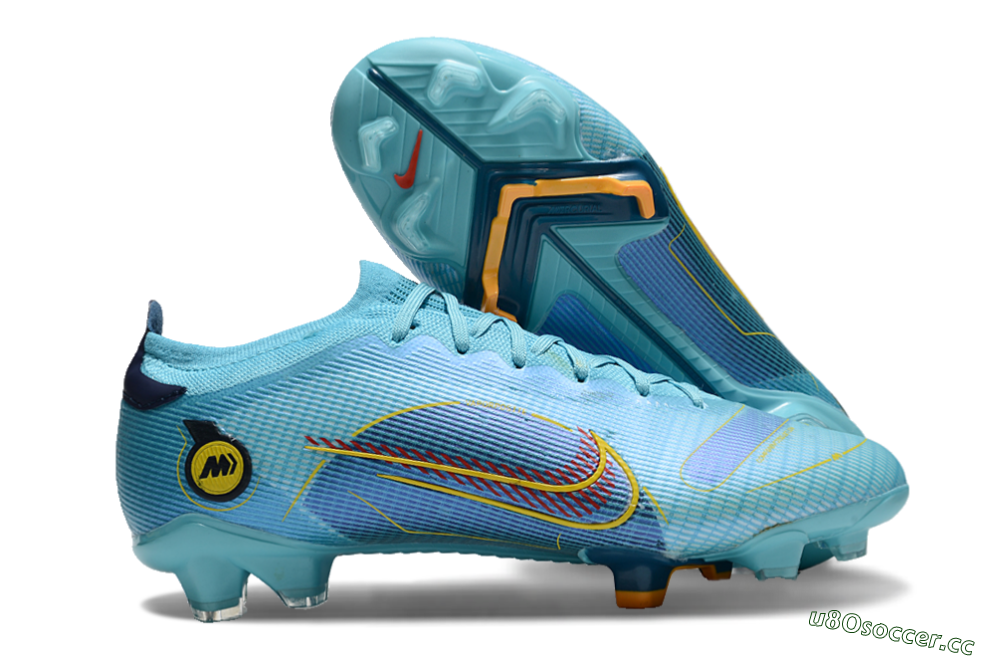 Men's Nike Mercurial Vapor 14 Elite FG Firm Ground Low-Tops Football Boots - Jade/Yellow/Black 2