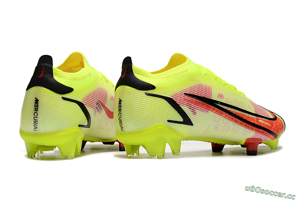 Men's Nike Mercurial Vapor 14 Elite FG Firm Ground Low-Tops Football Boots - Yellow/Red/Black 6