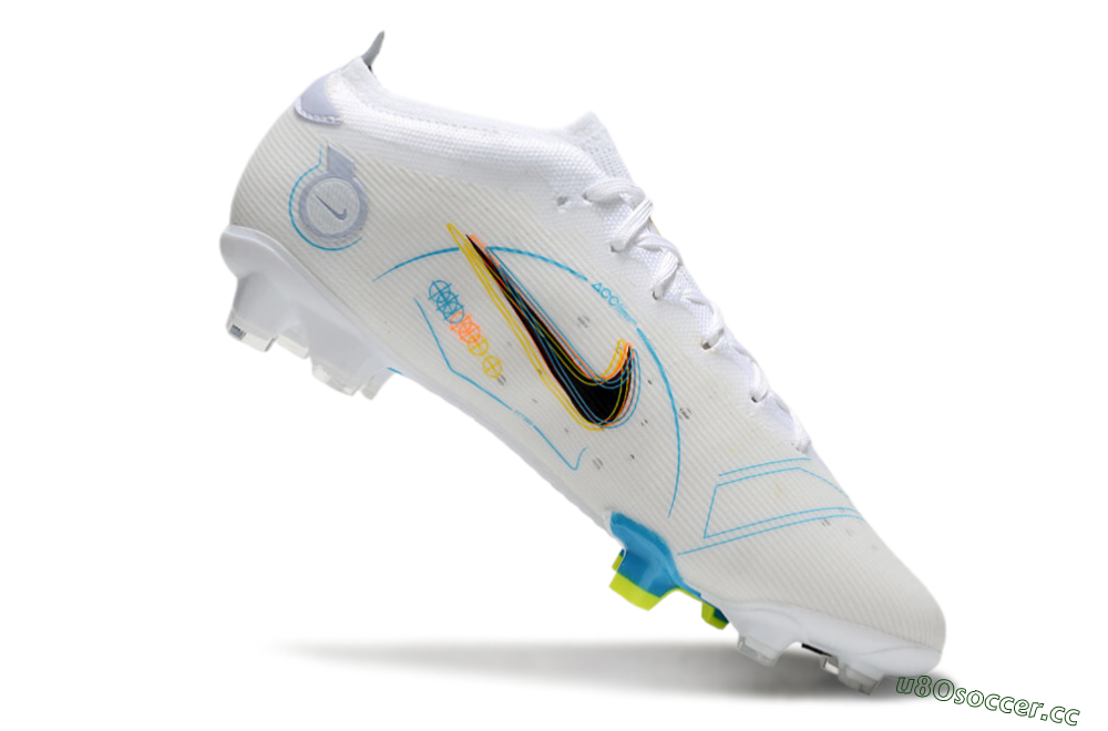 Men's Nike Mercurial Vapor 14 Elite FG Firm Ground Low-Tops Football Boots - White/Black/Yellow 4