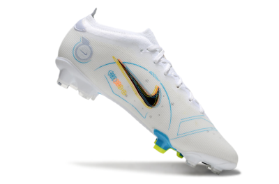Men's Nike Mercurial Vapor 14 Elite FG Firm Ground Low-Tops Football Boots - White/Black/Yellow