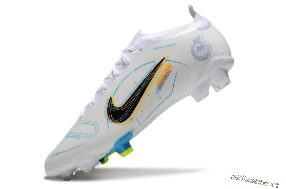 Men's Nike Mercurial Vapor 14 Elite FG Firm Ground Low-Tops Football Boots - White/Black/Yellow 5