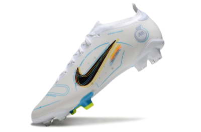 Men's Nike Mercurial Vapor 14 Elite FG Firm Ground Low-Tops Football Boots - White/Black/Yellow