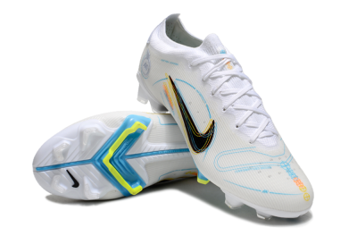 Men's Nike Mercurial Vapor 14 Elite FG Firm Ground Low-Tops Football Boots - White/Black/Yellow