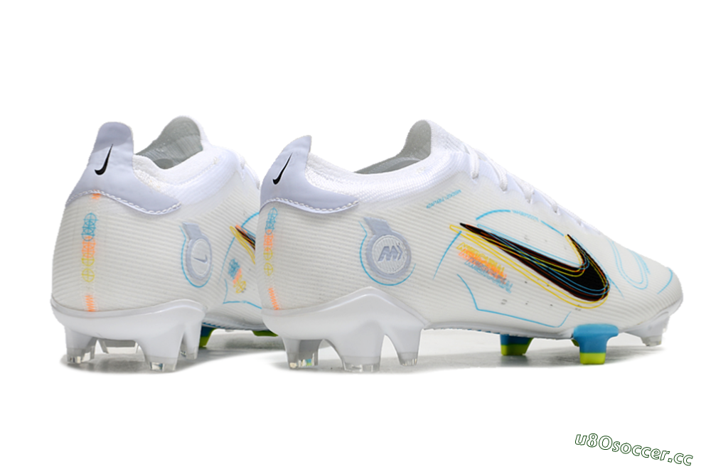 Men's Nike Mercurial Vapor 14 Elite FG Firm Ground Low-Tops Football Boots - White/Black/Yellow 6