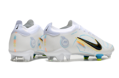 Men's Nike Mercurial Vapor 14 Elite FG Firm Ground Low-Tops Football Boots - White/Black/Yellow