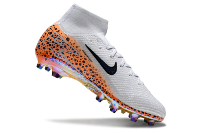 Men's Nike Air Zoom Mercurial Superfly 10 Elite AG Artificial Grass High-Tops Football Boots - Grey/Black/Brown
