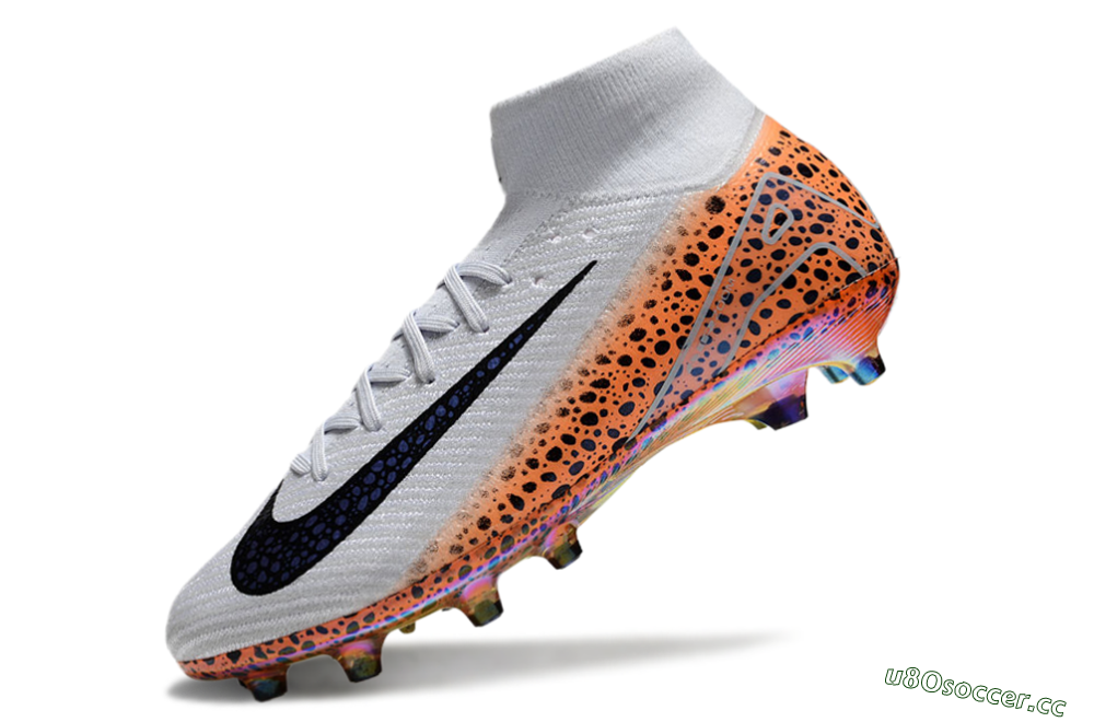 Men's Nike Air Zoom Mercurial Superfly 10 Elite AG Artificial Grass High-Tops Football Boots - Grey/Black/Brown 5