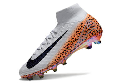 Men's Nike Air Zoom Mercurial Superfly 10 Elite AG Artificial Grass High-Tops Football Boots - Grey/Black/Brown