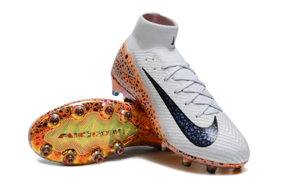 Men's Nike Air Zoom Mercurial Superfly 10 Elite AG Artificial Grass High-Tops Football Boots - Grey/Black/Brown