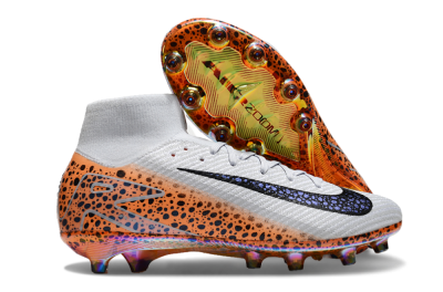 Men's Nike Air Zoom Mercurial Superfly 10 Elite AG Artificial Grass High-Tops Football Boots - Grey/Black/Brown
