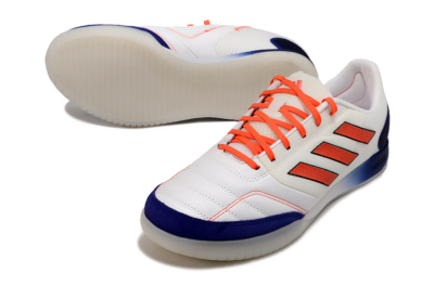 Men's Adidas Top Sala Competition IC Indoor & Futsal Low-Tops Football Shoes - White/Red/Blue