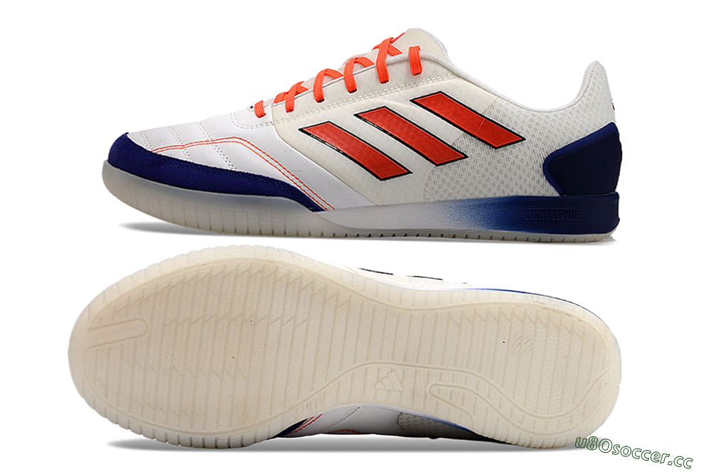 Men's Adidas Top Sala Competition IC Indoor & Futsal Low-Tops Football Shoes - White/Red/Blue 1