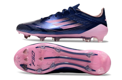 Men's Adidas F50 Elite FG Firm Ground Low-Tops Football Boots - Blue/Pink
