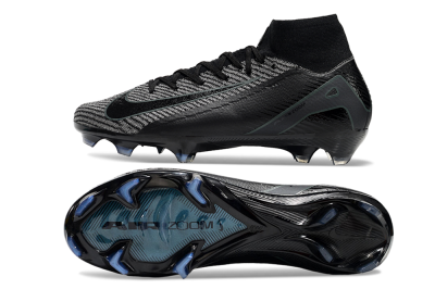 Men's Nike Air Zoom Mercurial Superfly 10 Elite FG Firm Ground High-Tops Football Boots - Black/Grey/Jade