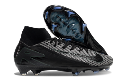 Men's Nike Air Zoom Mercurial Superfly 10 Elite FG Firm Ground High-Tops Football Boots - Black/Grey/Jade