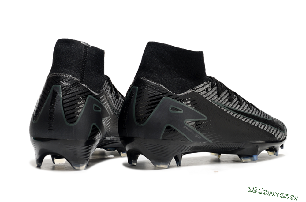 Men's Nike Air Zoom Mercurial Superfly 10 Elite FG Firm Ground High-Tops Football Boots - Black/Grey/Jade 6