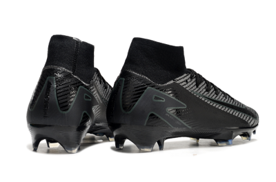 Men's Nike Air Zoom Mercurial Superfly 10 Elite FG Firm Ground High-Tops Football Boots - Black/Grey/Jade