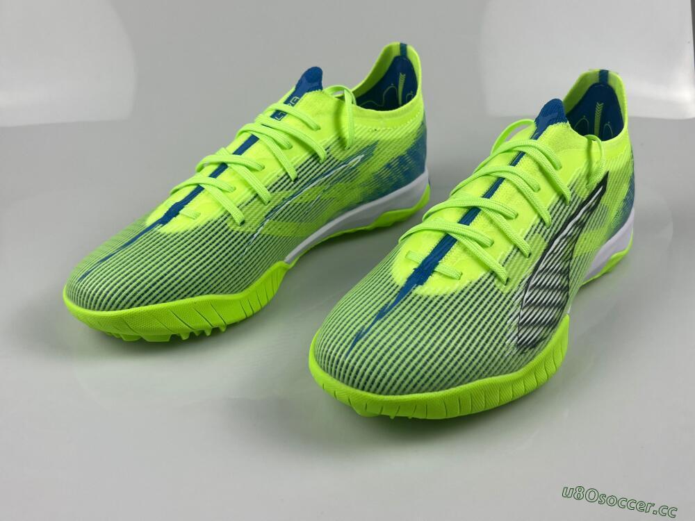 Men's Puma Ultra Ultimate TF Artificial Turf Low-Tops Football Shoes - Yellow/White/Blue