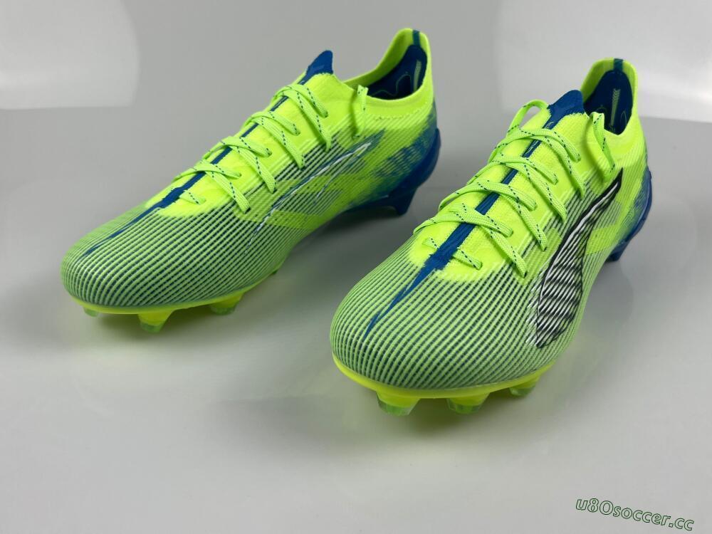 Men's Puma Ultra Ultimate FG Firm Ground Low-Tops Football Boots - Yellow/White/Blue