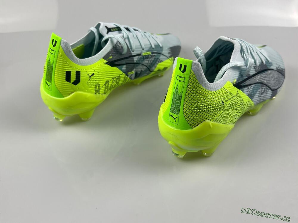 Men's Puma Ultra Ultimate FG Firm Ground Low-Tops Football Boots - Jade/White/Yellow