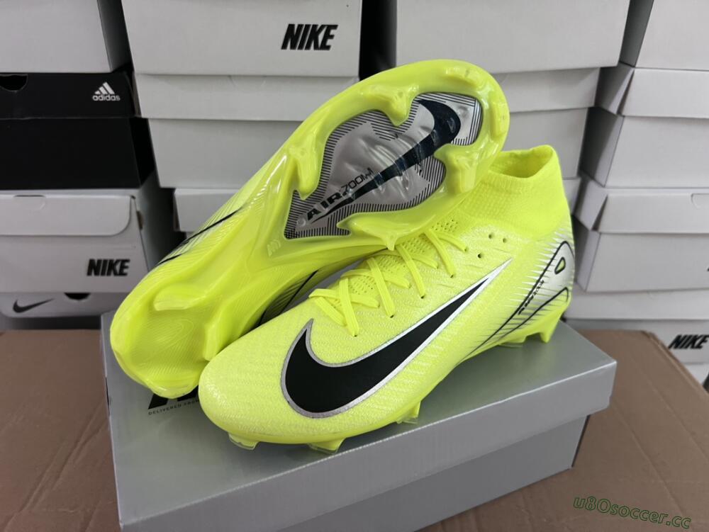 Men's Nike Air Zoom Mercurial Superfly 16 Elite FG Firm Ground High-Tops Football Boots - Yellow/Sliver/Black
