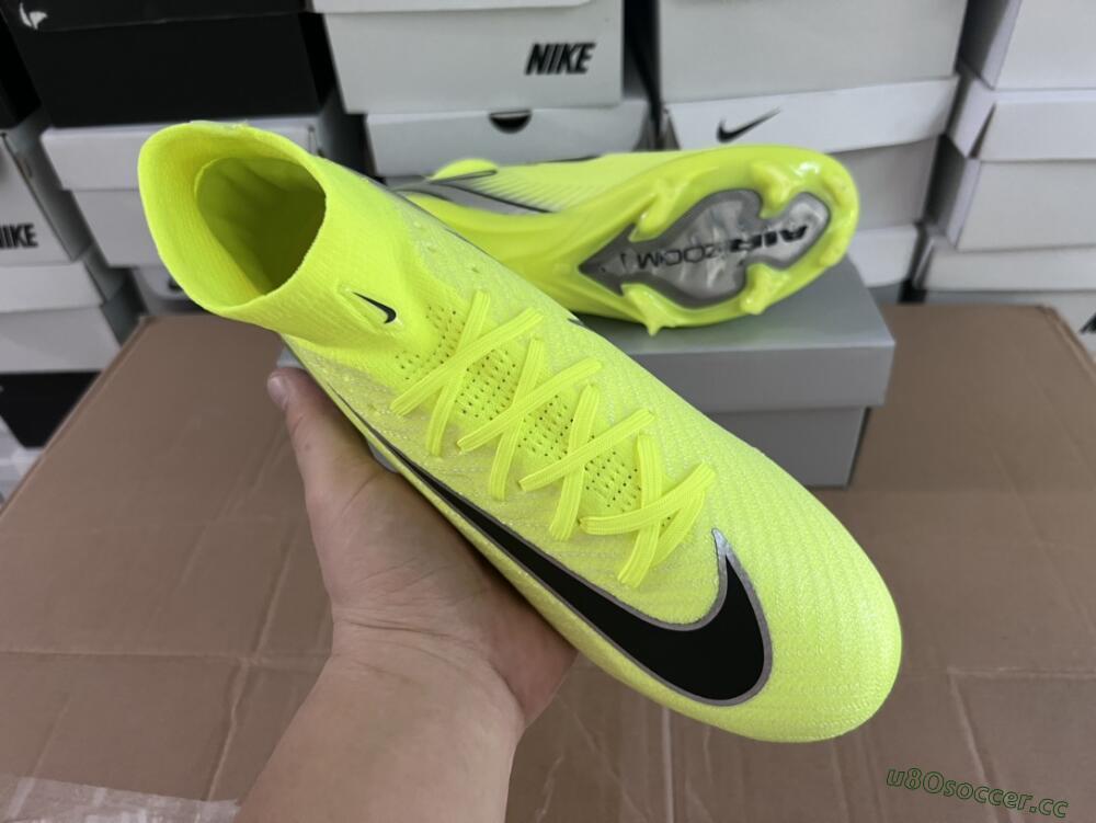 Men's Nike Air Zoom Mercurial Superfly 16 Elite FG Firm Ground High-Tops Football Boots - Yellow/Sliver/Black