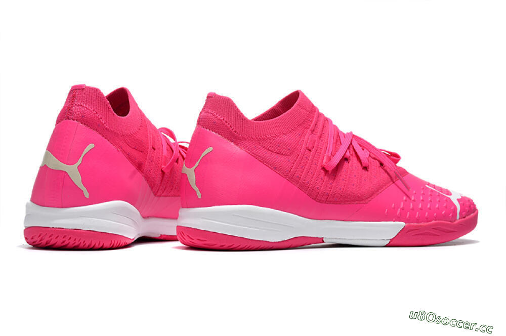 Men's Puma Future Z 1.3 Teazer IC Indoor & Futsal Low-Tops Football Shoes - Pink/White 6