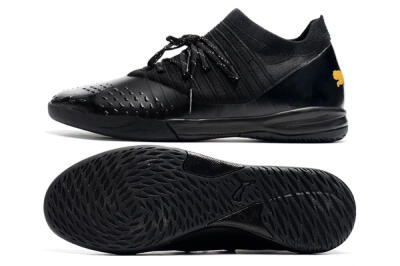 Men's Puma Future Z 1.3 Teazer IC Indoor & Futsal Low-Tops Football Shoes - Black/Yellow