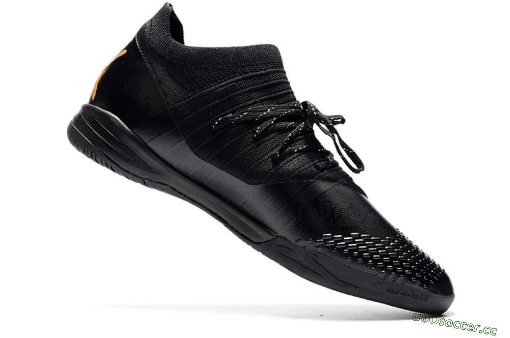 Men's Puma Future Z 1.3 Teazer IC Indoor & Futsal Low-Tops Football Shoes - Black/Yellow 4