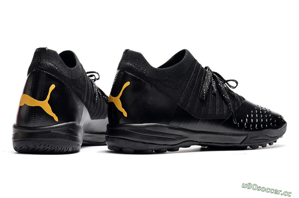 Men's Puma Future Z 1.3 Teazer IC Indoor & Futsal Low-Tops Football Shoes - Black/Yellow 6