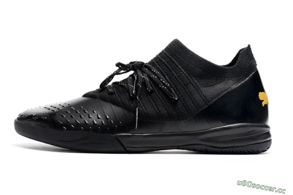 Men's Puma Future Z 1.3 Teazer IC Indoor & Futsal Low-Tops Football Shoes - Black/Yellow 0