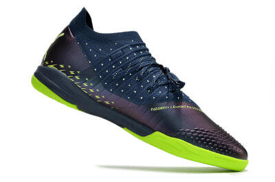 Men's Puma Future Z 1.3 Teazer IC Indoor & Futsal Low-Tops Football Shoes - Blue/Yellow