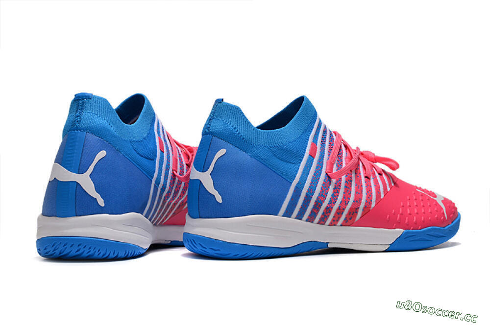 Men's Puma Future Z 1.3 Teazer IC Indoor & Futsal Low-Tops Football Shoes - Red/White/Blue 6