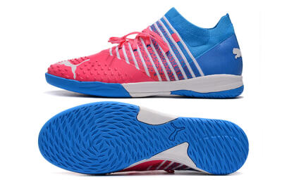 Men's Puma Future Z 1.3 Teazer IC Indoor & Futsal Low-Tops Football Shoes - Red/White/Blue