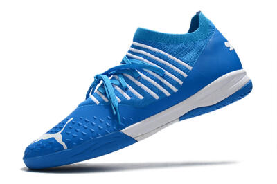 Men's Puma Future Z 1.3 Teazer IC Indoor & Futsal Low-Tops Football Shoes - Blue/White