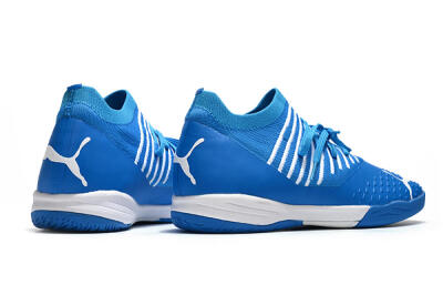 Men's Puma Future Z 1.3 Teazer IC Indoor & Futsal Low-Tops Football Shoes - Blue/White