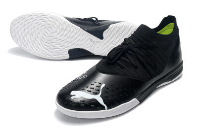 Men's Puma Future Z 1.3 Teazer IC Indoor & Futsal Low-Tops Football Shoes - Black/White