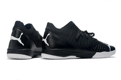 Men's Puma Future Z 1.3 Teazer IC Indoor & Futsal Low-Tops Football Shoes - Black/White