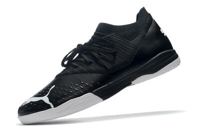 Men's Puma Future Z 1.3 Teazer IC Indoor & Futsal Low-Tops Football Shoes - Black/White